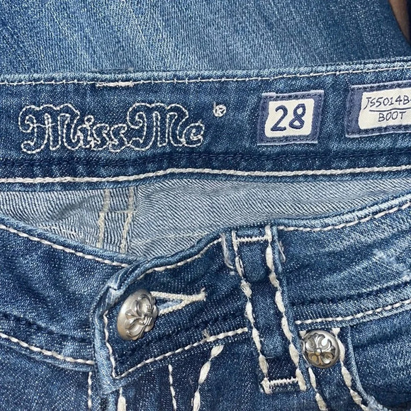 Miss Me Women’s Boot Cut Bling Jeans Size 28 - Picture 3 of 7